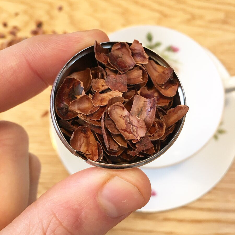 Chocaccouche : infusion feuilles de framboisier et cacao